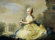 unknow artist Portrait of Maria Josepha Hermengilde, princess of Liechtenstein later Esterhazy oil painting on canvas
